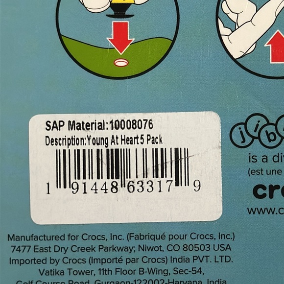 Crocs Jibbitz Young At Heart 5 Pack-Multi - Picture 2 of 7